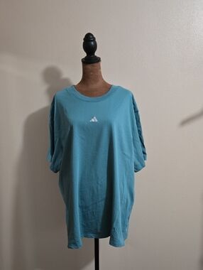 adidas Teal Casual Logo Tee